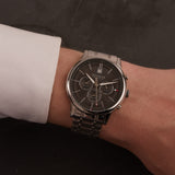 Buy Shop Tommy Hilfiger Kyle Chronograph Grey Dial Silver Steel Strap Watch for Men - 1791632 USA Online
