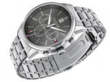 Buy Shop Tommy Hilfiger Kyle Chronograph Grey Dial Silver Steel Strap Watch for Men - 1791632 USA Online