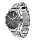 Buy Shop Tommy Hilfiger Kyle Chronograph Grey Dial Silver Steel Strap Watch for Men - 1791632 USA Online