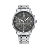 Buy Shop Tommy Hilfiger Kyle Chronograph Grey Dial Silver Steel Strap Watch for Men - 1791632 USA Online