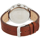 Buy Shop Tommy Hilfiger Kyle Multifunction Blue Dial Brown Leather Strap Watch for Men - 1791629 USA Online