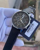 Buy Shop Tommy Hilfiger Kyle Quartz Black Dial Black Leather Strap Watch for Men - 1791630 USA Online