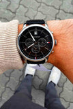 Buy Shop Tommy Hilfiger Kyle Quartz Black Dial Black Leather Strap Watch for Men - 1791630 USA Online