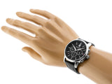 Buy Shop Tommy Hilfiger Kyle Quartz Black Dial Black Leather Strap Watch for Men - 1791630 USA Online