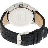 Buy Shop Tommy Hilfiger Kyle Quartz Black Dial Black Leather Strap Watch for Men - 1791630 USA Online