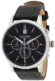 Buy Shop Tommy Hilfiger Kyle Quartz Black Dial Black Leather Strap Watch for Men - 1791630 USA Online