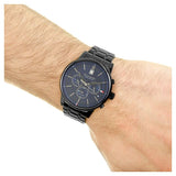 Buy Shop Tommy Hilfiger Kyle Quartz Blue Dial Black Steel Strap Watch for Men - 1791633 USA Online