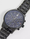Buy Shop Tommy Hilfiger Kyle Quartz Blue Dial Black Steel Strap Watch for Men - 1791633 USA Online