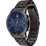 Buy Shop Tommy Hilfiger Kyle Quartz Blue Dial Black Steel Strap Watch for Men - 1791633 USA Online