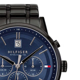 Buy Shop Tommy Hilfiger Kyle Quartz Blue Dial Black Steel Strap Watch for Men - 1791633 USA Online