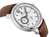 Buy Shop Tommy Hilfiger Landon Chronograph White Dial Brown Leather Strap Watch for Men - 1791531 USA Online