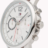 Buy Shop Tommy Hilfiger Landon Chronograph White Dial Brown Leather Strap Watch for Men - 1791531 USA Online