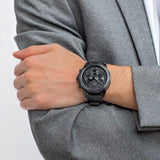 Buy Shop Tommy Hilfiger Lars Chronograph Black Dial Black Leather Strap Watch For Men - 1792062 USA Online