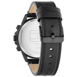 Buy Shop Tommy Hilfiger Lars Chronograph Black Dial Black Leather Strap Watch For Men - 1792062 USA Online