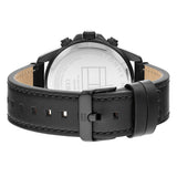 Buy Shop Tommy Hilfiger Lars Chronograph Black Dial Black Leather Strap Watch For Men - 1792062 USA Online