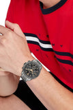 Buy Shop Tommy Hilfiger Lars Chronograph Black Dial Black Steel Strap Watch For Men - 1792061 USA Online