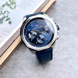Buy Shop Tommy Hilfiger Lars Chronograph Blue Dial Blue Leather Strap Watch For Men - 1792063 USA Online