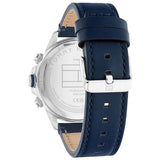 Buy Shop Tommy Hilfiger Lars Chronograph Blue Dial Blue Leather Strap Watch For Men - 1792063 USA Online