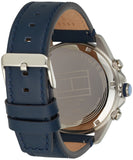 Buy Shop Tommy Hilfiger Lars Chronograph Blue Dial Blue Leather Strap Watch For Men - 1792063 USA Online