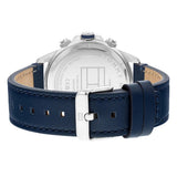 Buy Shop Tommy Hilfiger Lars Chronograph Blue Dial Blue Leather Strap Watch For Men - 1792063 USA Online
