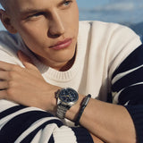 Buy Shop Tommy Hilfiger Lars Chronograph Blue Dial Silver Steel Strap Watch For Men - 1792059 USA Online