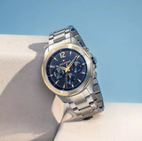 Buy Shop Tommy Hilfiger Lars Chronograph Blue Dial Silver Steel Strap Watch For Men - 1792059 USA Online