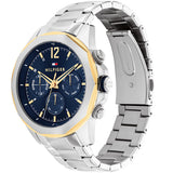 Buy Shop Tommy Hilfiger Lars Chronograph Blue Dial Silver Steel Strap Watch For Men - 1792059 USA Online