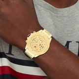 Buy Shop Tommy Hilfiger Lars Chronograph Gold Dial Gold Steel Strap Watch For Men - 1792060 USA Online