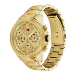 Buy Shop Tommy Hilfiger Lars Chronograph Gold Dial Gold Steel Strap Watch For Men - 1792060 USA Online