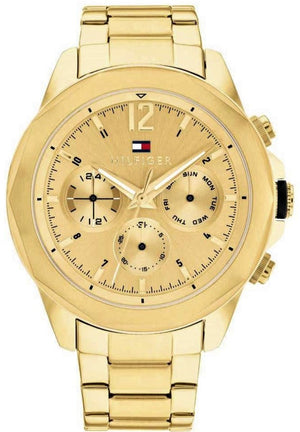 Buy Shop Tommy Hilfiger Lars Chronograph Gold Dial Gold Steel Strap Watch For Men - 1792060 USA Online