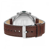 Buy Shop Tommy Hilfiger Lars Chronograph Green Dial Brown Leather Strap Watch For Men - 1792064 USA Online
