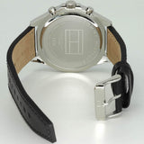 Buy Shop Tommy Hilfiger Larson Chronograph Black Dial Black Leather Strap Watch For Men - 1791984 USA Online