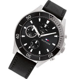 Buy Shop Tommy Hilfiger Larson Chronograph Black Dial Black Leather Strap Watch For Men - 1791984 USA Online