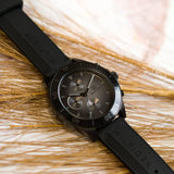 Buy Shop Tommy Hilfiger Larson Chronograph Black Dial Black Rubber Strap Watch For Men - 1791921 USA Online