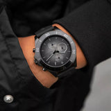 Buy Shop Tommy Hilfiger Larson Chronograph Black Dial Black Rubber Strap Watch For Men - 1791921 USA Online