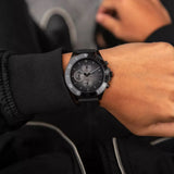 Buy Shop Tommy Hilfiger Larson Chronograph Black Dial Black Rubber Strap Watch For Men - 1791921 USA Online