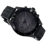 Buy Shop Tommy Hilfiger Larson Chronograph Black Dial Black Rubber Strap Watch For Men - 1791921 USA Online