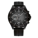 Buy Shop Tommy Hilfiger Larson Chronograph Black Dial Black Rubber Strap Watch For Men - 1791921 USA Online