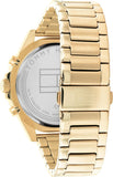 Buy Shop Tommy Hilfiger Larson Chronograph Black Dial Gold Steel Strap Watch For Men - 1791919 USA Online