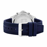Buy Shop Tommy Hilfiger Larson Chronograph Blue Dial Blue Rubber Strap Watch For Men - 1791920 USA Online