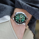 Buy Shop Tommy Hilfiger Larson Chronograph Green Dial Brown Leather Strap Watch For Men - 1791983 USA Online
