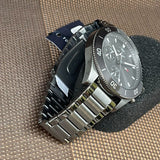 Buy Shop Tommy Hilfiger Larson Chronograph Grey Dial Silver Steel Strap Watch For Men - 1791918 USA Online