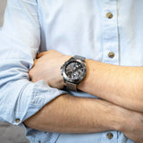 Buy Shop Tommy Hilfiger Larson Chronograph Grey Dial Silver Steel Strap Watch For Men - 1791918 USA Online