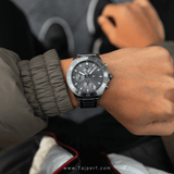 Buy Shop Tommy Hilfiger Larson Chronograph Grey Dial Silver Steel Strap Watch For Men - 1791918 USA Online