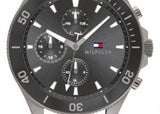 Buy Shop Tommy Hilfiger Larson Chronograph Grey Dial Silver Steel Strap Watch For Men - 1791918 USA Online