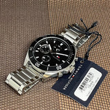 Buy Shop Tommy Hilfiger Larson Multifunction Black Dial Silver Steel Strap Watch For Men - 1791916 USA Online