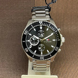 Buy Shop Tommy Hilfiger Larson Multifunction Black Dial Silver Steel Strap Watch For Men - 1791916 USA Online