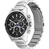 Buy Shop Tommy Hilfiger Larson Multifunction Black Dial Silver Steel Strap Watch For Men - 1791916 USA Online