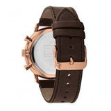 Buy Shop Tommy Hilfiger Legend Analog Black Dial Brown Leather Strap Watch For Men - 1710566 USA Online