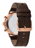 Buy Shop Tommy Hilfiger Legend Analog Black Dial Brown Leather Strap Watch For Men - 1710566 USA Online
